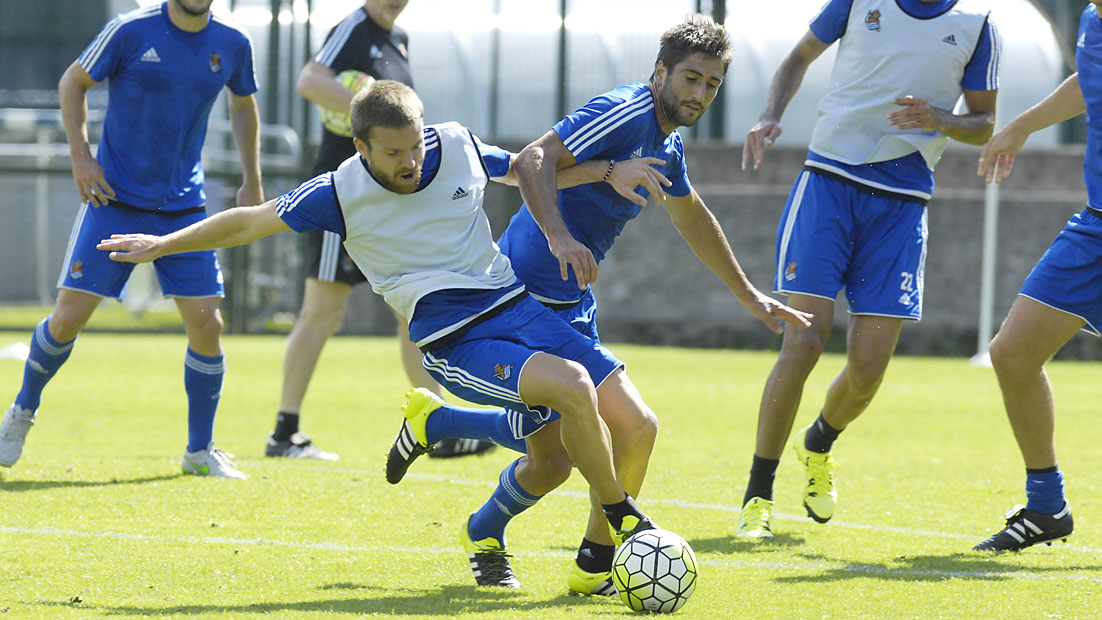 Asier training in Zubieta ahead of Betis clash  (08-09-15)
