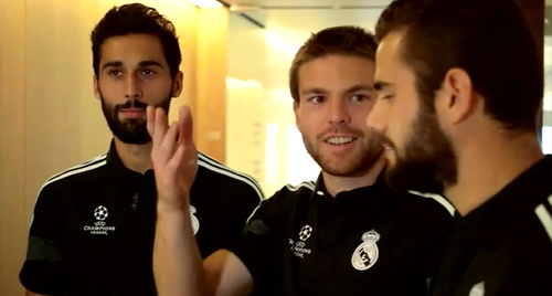 Illarra, Arbeloa y Nacho abrieron las puertas de la residencia de Valdebebas a los amigos...